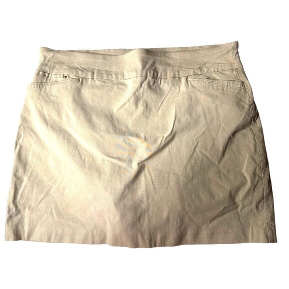 Attyre New York Womens Skort Beige Rayon/Nylon Blend Size 16 - Picture 1 of 8
